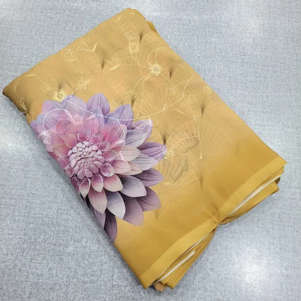 Premium Soft Digital Chiffon Saree with Transparent Sequence Work | SR273